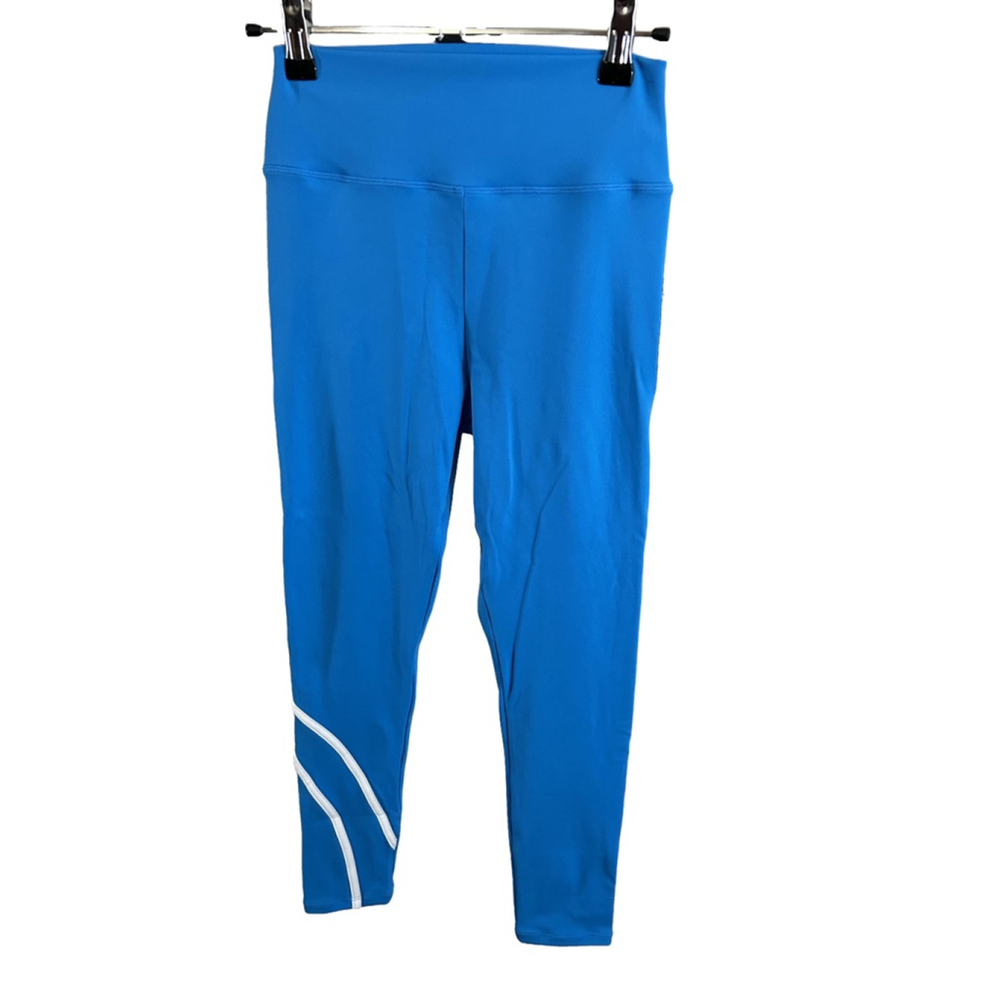 Addison Bay Women's Blue & White Athletic Leggings, Size S